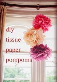 tissue paper pom poms diy