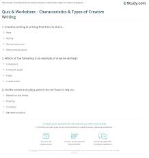Florida maine shares a border only with new hamp. Quiz Worksheet Characteristics Types Of Creative Writing Study Com