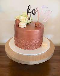 Rose Gold 40th Birthday Cake Ideas gambar png