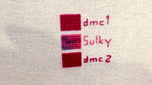 Flosstube Comparison Of Sulky 12 Weight Cotton Vs Dmc Where I Actually Stitch With It