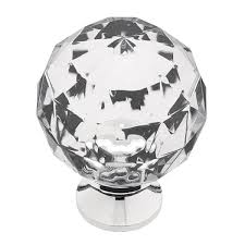 Chrome And Crystal Cabinet Knob P30101