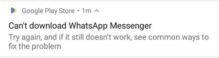 i can t update whatsapp it is verified