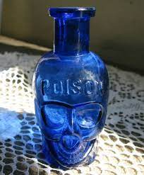 Cobalt Blue Poison Bottle Circa 1894