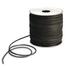 black waxed cotton cord 2mm thick