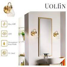 Modern Teardrop Bedroom Wall Light S 1 Light Brass Wall Sconce Lighting Bathroom Wall Light S With Clear Glass Shade