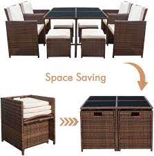 space saving rattan garden furniture