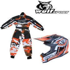 Details About Wulfsport Kids Vantage Motocross Helmet Mx Acu Camo Cub Race Suit Atv Orange