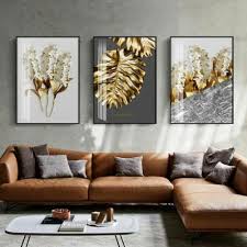 Wall Art Canvas Painting Nordic Golden