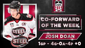 The arizona coyotes drafted forward josh doan with the 37th overall pick in the 2021 nhl draft on saturday. Doan Farrell Named Ushl Co Forwards Of The Week