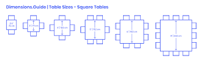 Table and seat heights tend to be standard but all else varies greatly. Square Table Sizes Dimensions Drawings Dimensions Com