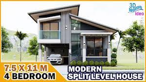 modern split level house 7 5 x 11