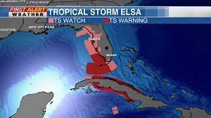 Tropical Storm Elsa nearing Cuba with ...