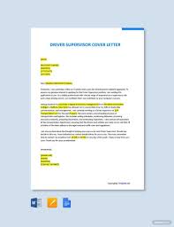 supervisor cover letter template in