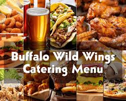 buffalo wild wings catering menu with