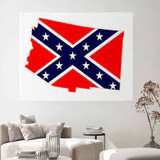 rebel flag wall decor in canvas murals