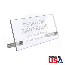 Desktop Acrylic Sign Frame Set