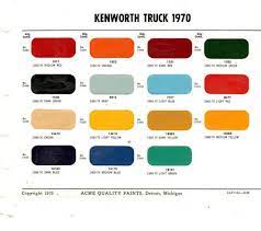 1970 Kenworth Truck Paint Chips