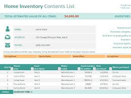 Download Excel Home Inventory Template