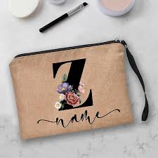 makeup bag bridal linen cosmetic case
