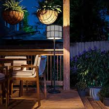 Hampton Bay Wellingway 59 5 In Black Outdoor Indoor Floor Lamp