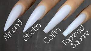 shape nails acrylic nail tutorial