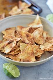 homemade baked tortilla chips the