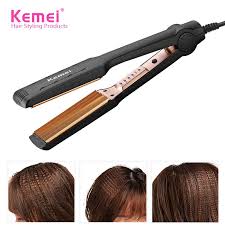 The rainbow titanium plates of the conair infinity pro flat iron are as effective as they are pretty. Kemei Professional Hair Curler Electric Curling Iron Corn Perm Splint Flat Iron Wave Board Ceramic Digital Styling Tools Km 472 Curling Irons Aliexpress