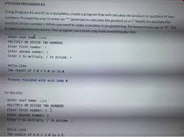 solved python program 3 using program