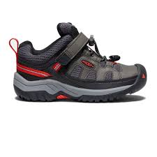 Details About Keen Boys Targhee Low Hiking Shoes Green Grey Red Sports Outdoors Breathable