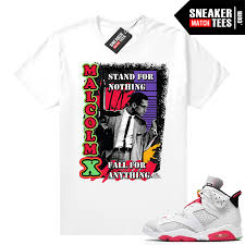 High quality sublimation adds a statement to one's everyday routine. Shirt To Match Hare 6s Malcolm X Sneaker Match Tees