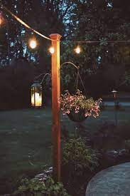 diy garden posts for string lights