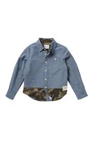 Joes Jeans Camo Denim Long Sleeve Shirt Little Boys Nordstrom Rack