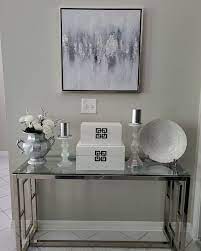 Glam Console Table Metal Living Room