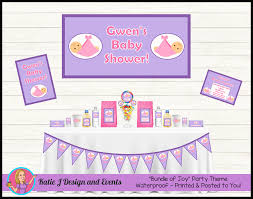 Baby shower banners are one of the most popular baby shower decorations. Personalised Bundle Of Joy Baby Shower Decorations Katie J Design And Events