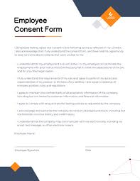 employee consent form template visme