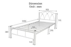 jamila metal bed frame single size