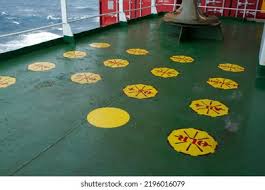 21 markings vessel muster station