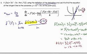 Tangent Line Using First Principles