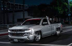 dropped truck at night