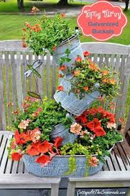 Upcycled Old Ladder Garden Display