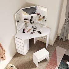 mirrors 5 drawers makeup desk