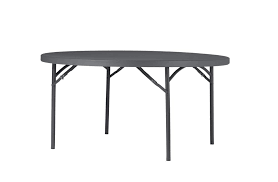 Round Resin Gray Folding Banquet Table