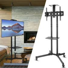 floor tv stand tall with bracket mount
