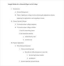 senior paper outline   RESEARCH PAPER STUDENT SAMPLE OUTLINE I II  Introduction The 