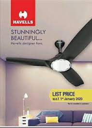 electricity havells ceiling fans 400 rpm