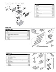 353c garage door opener parts diagram