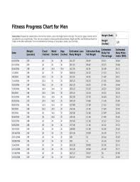 fitness progress chart for men fill