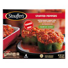 stuffed peppers family size frozen meal
