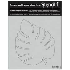 Stencil1 Monstera Tropical Leaf Repeat