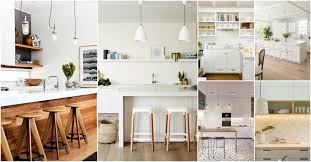 Stone floor slabs are the perfect neutral canvas for this white. White And Wood Is The Trendiest Combination For Kitchen Design